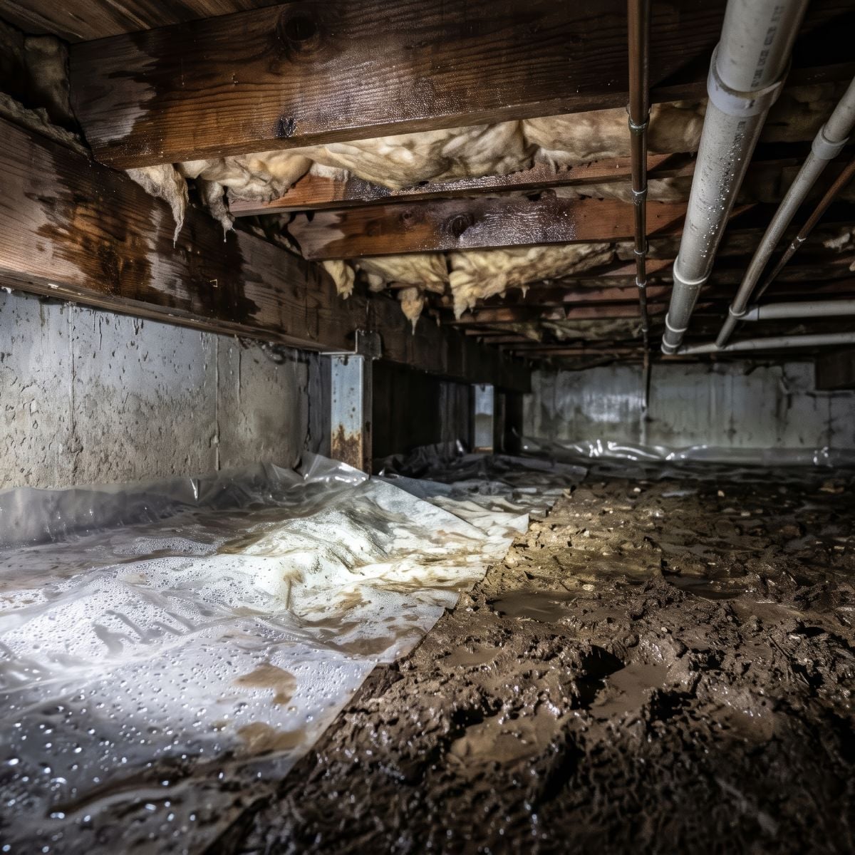 crawl space encapsulation soil gas barrier moisture control