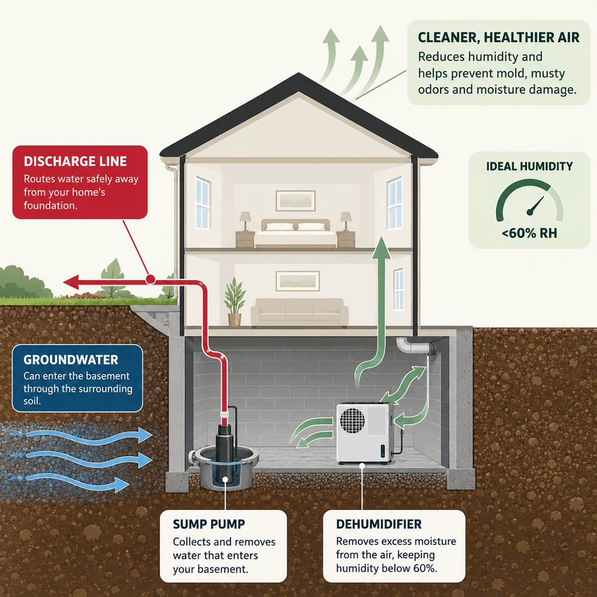 crawl space encapsulation soil gas barrier moisture control